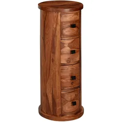 FineBuy Kommode mit Schubladen Sideboard Holz Massiv Beistellschrank Sheesham