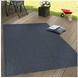 Paco Home Teppich wetterfest Garten, Terrasse flachgewebt Uni Sisaloptik robust Grösse 80x200 cm