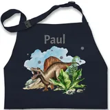 Kinderschürze Schürze Kinder Jungen Mädchen - Dinosaurier Geschenk Dino Geschenke Dinos I - 7-14 Jahre - Navy Blau - kinderkochschürze tier name kinderkochschürzen kinderbackschürzen tieren - 7-13 Jahre