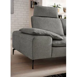 W.Schillig Eckcouch Chenille 3-Sitzer Grau