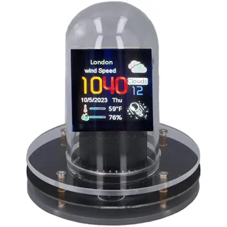 Nixie-Röhrenuhr mit IPS-LCD-Bildschirm, Vollfarbsimulation, Wettermodus, Elektronische Albumfunktion, Einfach zu Bedienen – für Desktop-Dekoration und Geschenke