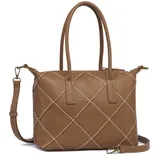 COLLEZIONE ALESSANDRO Patches Schultertasche Polyurethan Brown