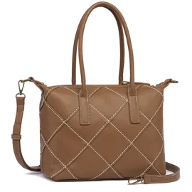 COLLEZIONE ALESSANDRO Patches Schultertasche Polyurethan Brown