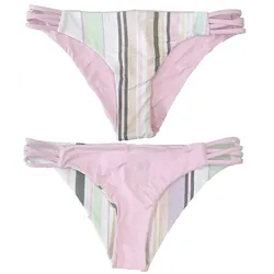 ROXY Sea & Waves Revo Damen Bikini-Unterteil wende Bademode gestreift Bikini-Panty ERJX404117 WBB5 Mehrfarbig - XS