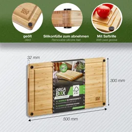 SOTech ORGA-BOX Schneidebrett Bambus 1-St 50 x 30 x 3,2 cm Braun