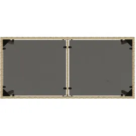 vidaXL Gartentisch mit Glasplatte Beige 115x54x74 cm Poly Rattan