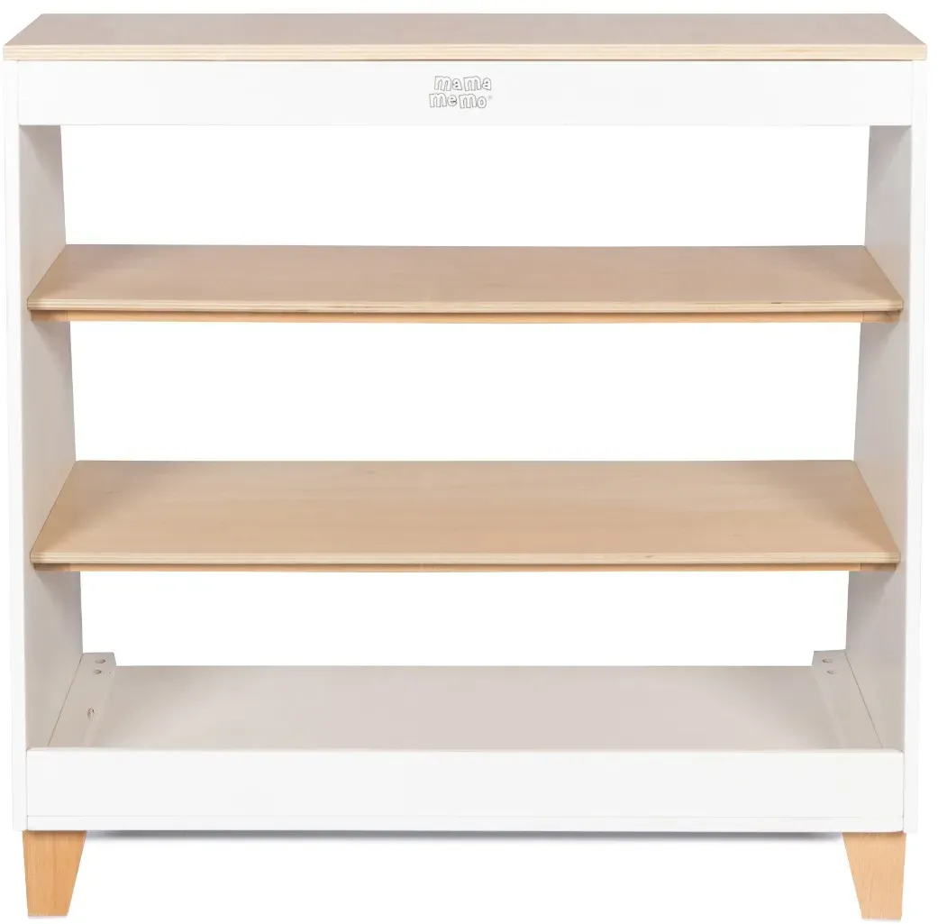 Ladenregal aus Holz mit Plexiglasfenster 50x58x25 cm FSC-zertifiziert – mamamemo – Für Rollenspiele Kinder 3-7 Jahre