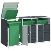 VidaXL Mülltonnenbox 216 x 81 x 115 cm anthrazit