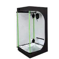 JUNG Growbox Growzelt Indoor 80x80x180cm Premium Mylar 97% reflektierend, Hydroponisches System, Gewächshaus Balkon, Wasserdicht, Herausnehmbarer Boden, stabiles Nylongewebe, Grow Tent