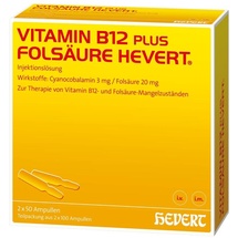 Hevert Vitamin B12 plus Folsäure Ampullen 100 St.