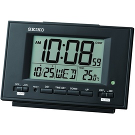 Seiko Wecker LCD schwarz Kunststoff QHL075K
