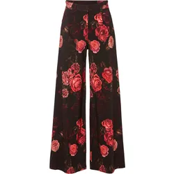 bonprix Weite Hose High Waist, rot, 38