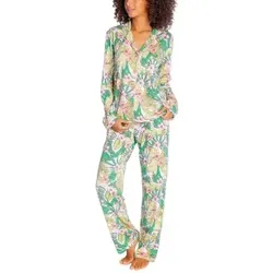 PJ Salvage Playful Prints Pyjama Grün geblümt Large Damen