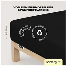 schlafgut Easy Jersey 120 x 200 - 130 x 220 cm off black