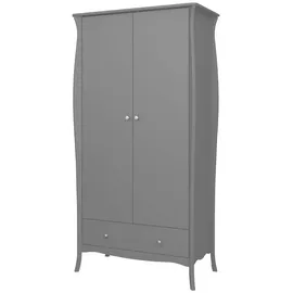 VCM ebuy24 Simon Kleiderschrank 1 Schublade 2 Türen Grau