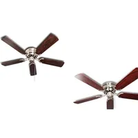 Pepeo Kisa Deluxe BN 105 cm Deckenventilator rosenholz/walnuss