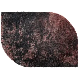 Schöner Wohnen Fußmatte innen - Schmutzfangmatte 67 x 100cm abgerundet anthrazit-braun - rutschfeste Sauberlaufmatte - Fussmatte Haustür - Türmatte waschbar bei 30°C