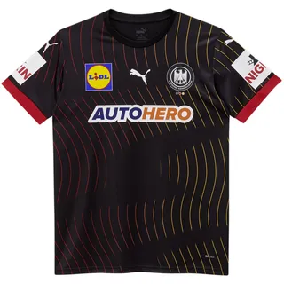 Puma DHB Deutschland Auswärtstrikot mit Sponsor 2024 Kinder 02 black/red 116