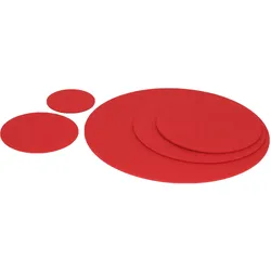 BIASTO - Premium Filz Untersetzer - rund 10cm - Farbe: rot (HF021). Design Glas-Untersetzer für Getränke, Tisch, Bar, Tasse, Vase