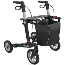 Rehasense Athlon SL Carbon Rollator leicht faltbar mit Softrädern schwarz Größe M