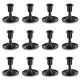 Romadedi Kerzenständer Stabkerzen Schwarz Klein - 12er Set Kerzenhalter Stabkerze Metall Vintage Morden Deko für Adventskranz Halloween Wohnzimmer Weihnachten Hochzeit Tischdeko