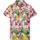 King Kameha Funky Hawaiihemd Kids Kinder Jungs, Kurzarm, Print Pineapple Flowers, Hellrosa, 4 - 4 Jahre