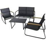 home collective Gartenlounge-Set Loungeset schwarz