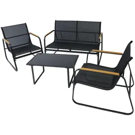 home collective Gartenlounge-Set Loungeset schwarz
