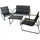 home collective Gartenlounge-Set Loungeset schwarz