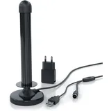 Aplic DVB-T2 HD Antenne aktiv - Digitale HDTV Stabantenne Zimmerantenne Verstärkerantenne - 4 m Kabel USB und Koaxialstecker inkl. USB Netzteil