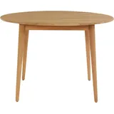 Andas Esstisch "Toarp", braun (eiche natur, eiche natur, eiche natur), B:110cm H:74cm T:110cm, Tische, Esstisch, Massivholz Eiche Esszimmertisch im Scandi Look, FSC zertifiziert
