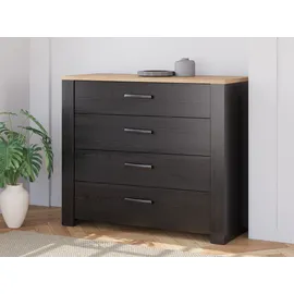 Forte Kommode Bohol 101,4 x 87 x 42 cm Schwarz