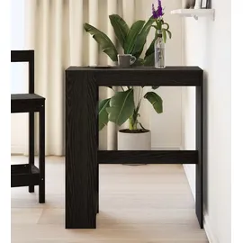 vidaXL Bartisch mit Regal 90 x 40 x 103,5 cm Schwarz Eichen-Optik