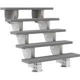 DOLLE Außentreppe Gardenstep 5 Stufen Höhe 92,5-112,5 cm Stufen Trimax® grau