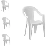 Mojawo Ischia Outdoor Stapelstuhl 56 x 56 x 83 cm weiß 4 St.