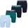 Phil & Co. Berlin Retro Boxer Long Boxer hellblau/grün/schwarz XXL 4er Pack