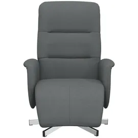 vidaXL Relaxsessel mit Fußteil Stoff 56,7 x 105 x 89,2 cm Dunkelgrau drehbar