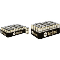 Warsteiner Premium Pilsener 24 x 0.33 L Bier Dose, Einweg, Dosenbier & 0.5 l Dosen Tray DPG EINWEG (24 x 0.5L)