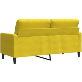 vidaXL 2-Sitzer-Sofa Gelb 140 cm Samt