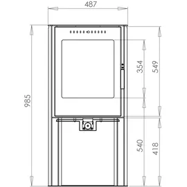 ADURO Kaminofen 19 schwarz