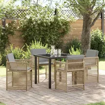 vidaXL Garten Essgruppe 5-tlg. Beige
