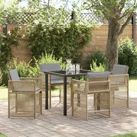vidaXL Garten Essgruppe 5-tlg. Beige