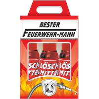 3er Box Bester Feuerwehrmann - Kräuterlikör Löschmittel Geschenk Scherzartikel