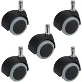 Dörner + Helmer Parkettdoppelrollen 50 mm 5 Stück Schwarz/Weiß/Mehrfarbig