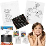 PAW PATROL Malen nach Zahlen Paw Patrol Malset Malbuch mit Markern, Malen nach Zahlen