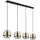 GLOBO Milley 4-flg. E27 111 cm schwarz Messing