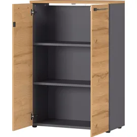 Germania Agenda Aktenschrank 80 x 40 x 120 cm grau
