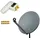 PremiumX SAT Anlage 80cm Satellitenschüssel TV Satellitenantenne Quad LNB 8 F-Stecker, 1 für 4 Teilnehmer