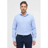 Eterna MODERN FIT Linen Shirt in azurblau unifarben, azurblau, 46