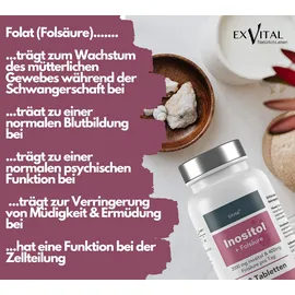 Exvital Inositol mit Folsäure Tabletten 180 St.